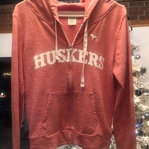 VS PINK brand Nebraska Huskers full zip hoodie